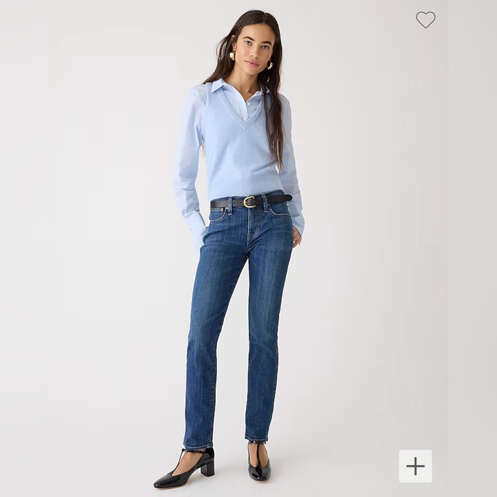 J Crew 9" vintage slim-straight jean in Dark Blue Wash